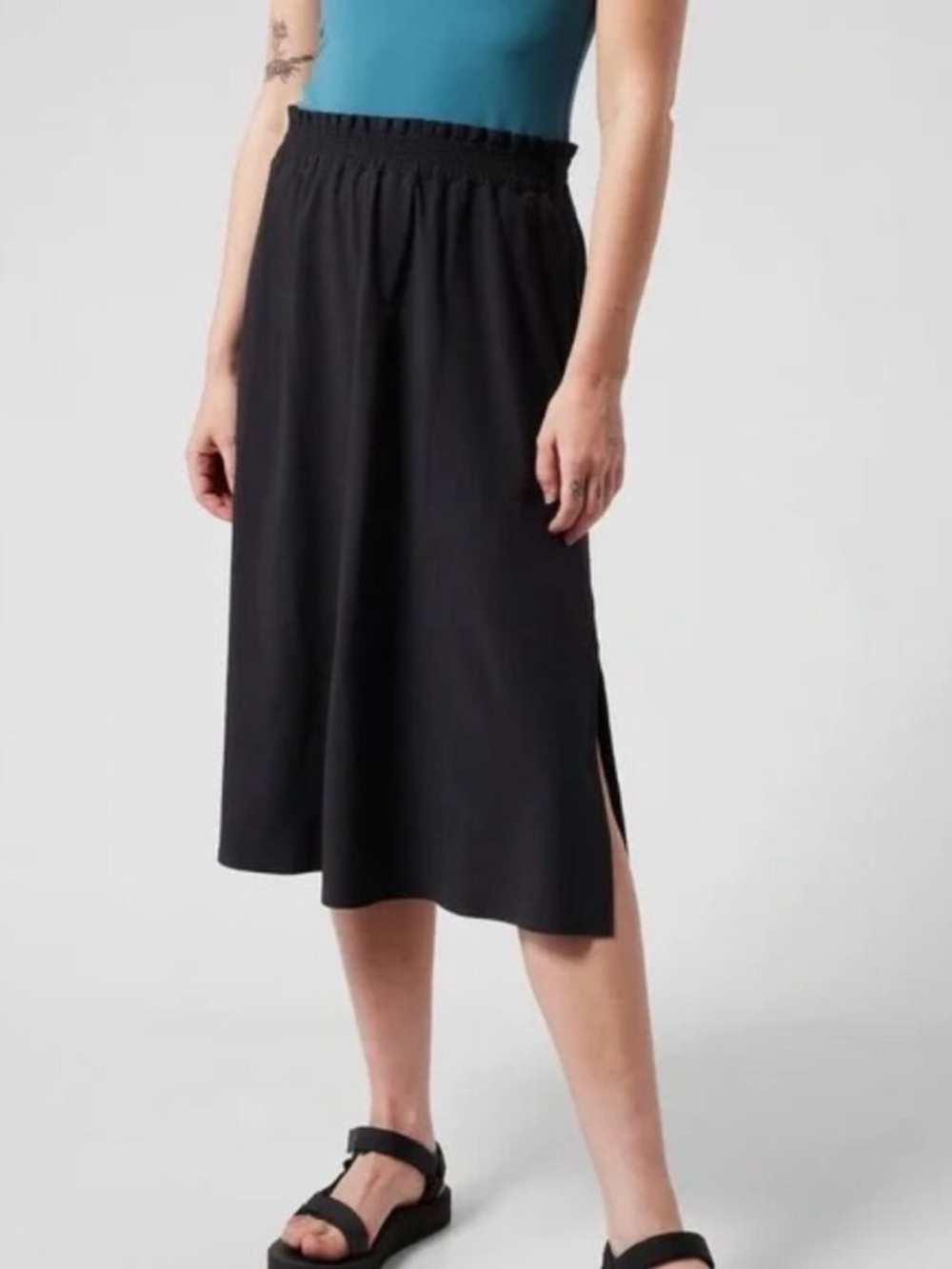 Athleta Savannah Midi Skirt Black Size XL SKU B35